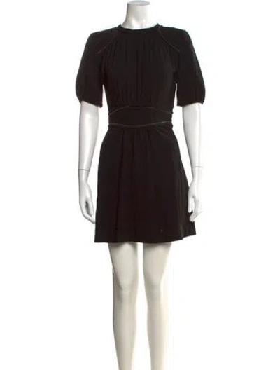 Pre-owned Isabel Marant Crew Neck Mini Dress In Black