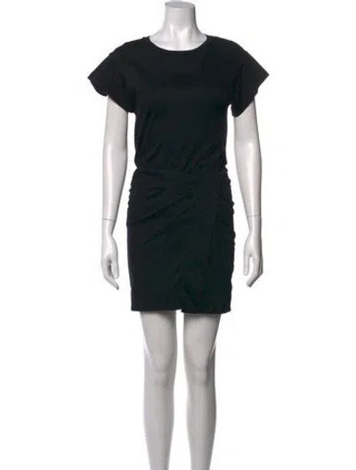 Pre-owned Isabel Marant Crew Neck Mini Dress In Black