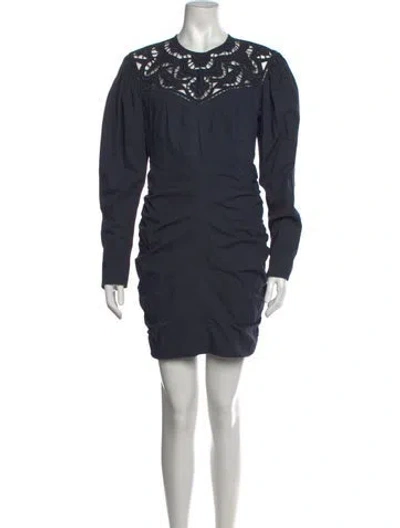 Pre-owned Isabel Marant Crew Neck Mini Dress In Blue