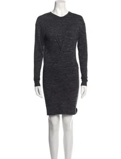 Pre-owned Isabel Marant Crew Neck Mini Dress In Gray
