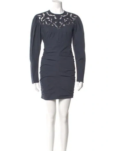 Pre-owned Isabel Marant Crew Neck Mini Dress In Gray