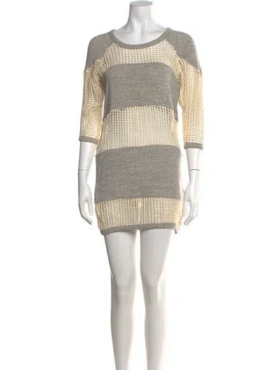Pre-owned Isabel Marant Crew Neck Mini Dress In Gray