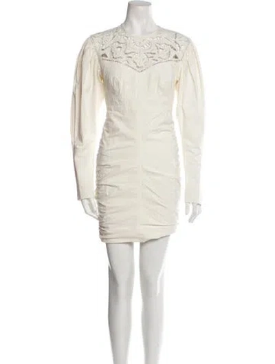 Pre-owned Isabel Marant Crew Neck Mini Dress In Neutral