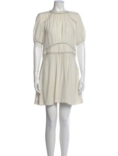 Pre-owned Isabel Marant Crew Neck Mini Dress In Neutral