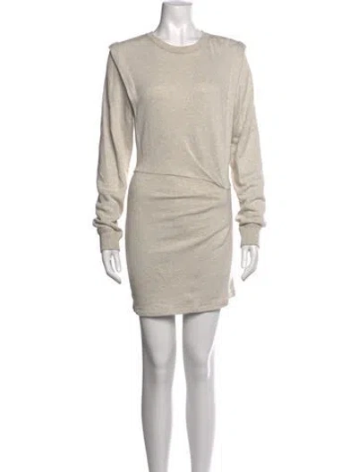 Pre-owned Isabel Marant Crew Neck Mini Dress In Neutral