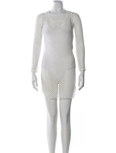 Pre-owned Isabel Marant Crew Neck Mini Dress In Neutral
