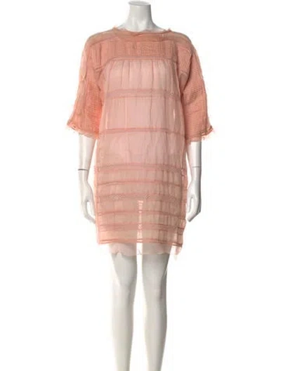 Pre-owned Isabel Marant Crew Neck Mini Dress In Pink