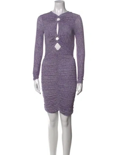 Pre-owned Isabel Marant Crew Neck Mini Dress In Purple