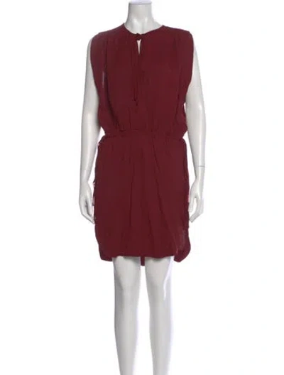 Pre-owned Isabel Marant Crew Neck Mini Dress In Red