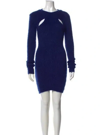 Pre-owned Isabel Marant Crew Neck Mini Dress W/ Tags In Blue