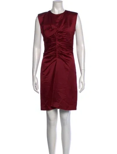 Pre-owned Isabel Marant Crew Neck Mini Dress W/ Tags In Burgundy