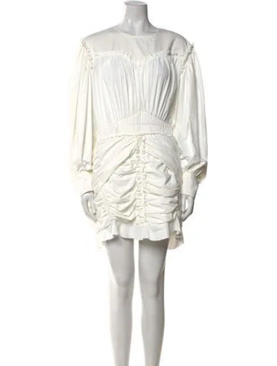Pre-owned Isabel Marant Crew Neck Mini Dress W/ Tags In White