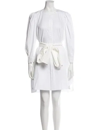 Pre-owned Isabel Marant Crew Neck Mini Dress In White