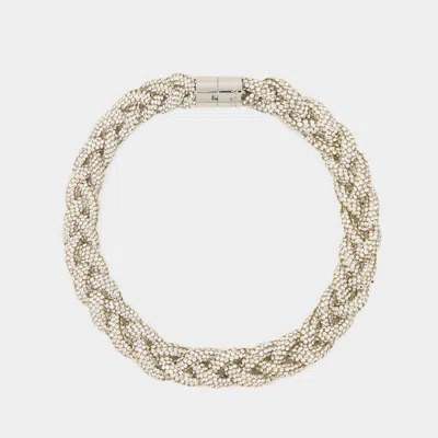 Isabel Marant Crew Neck Necklace In Silver