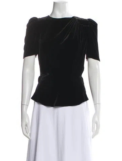 Pre-owned Isabel Marant Crew Neck Short Sleeve Blouse In Black