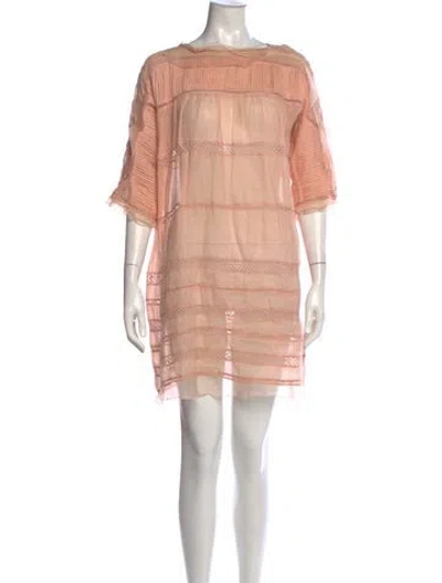 Pre-owned Isabel Marant Crew Neck Short Sleeve Blouse In Pink