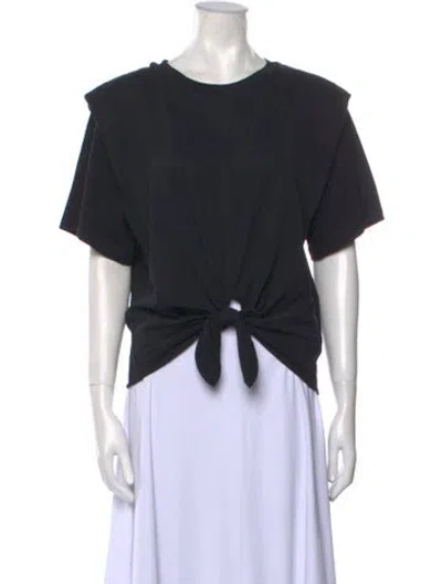 Pre-owned Isabel Marant Crew Neck Short Sleeve Crop Top W/ Tags In Black