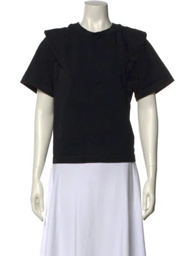 Pre-owned Isabel Marant Crew Neck Short Sleeve Top In Black