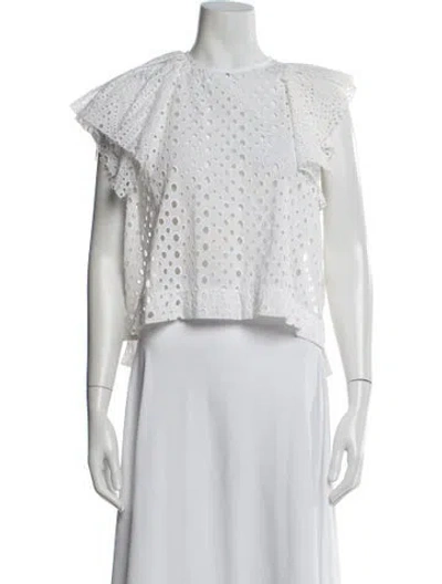 Pre-owned Isabel Marant Crew Neck Short Sleeve Top In White