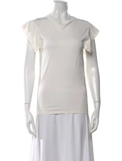 Pre-owned Isabel Marant Crew Neck Short Sleeve T-shirt In White