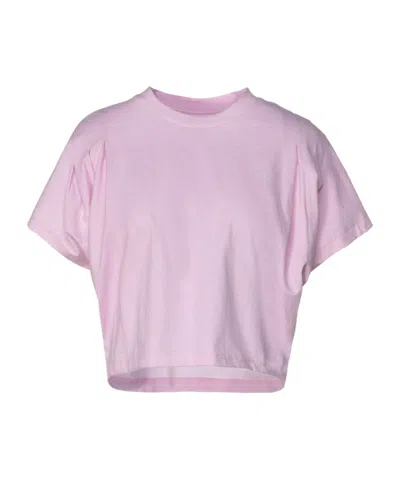 Isabel Marant Crew Neck Short-sleeved T-shirt In Pink