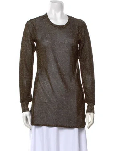 Pre-owned Isabel Marant Crew Neck Sweater In Gold/metallic