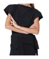Isabel Marant Black Sebani Asymmetrical T-shirt In Black