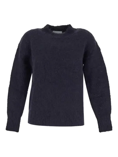 Isabel Marant Crew-neck Textured Sweater In Blue