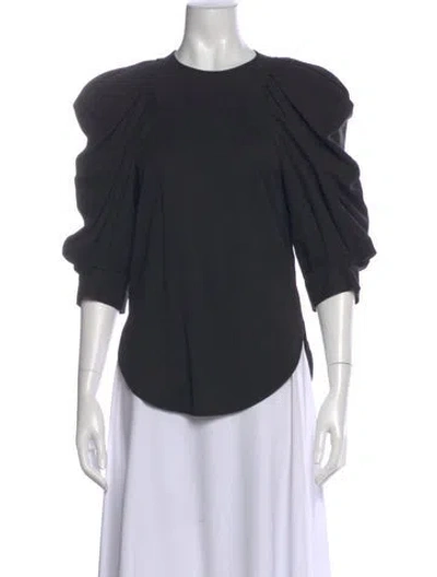 Pre-owned Isabel Marant Crew Neck Three-quarter Sleeve Top In Gray