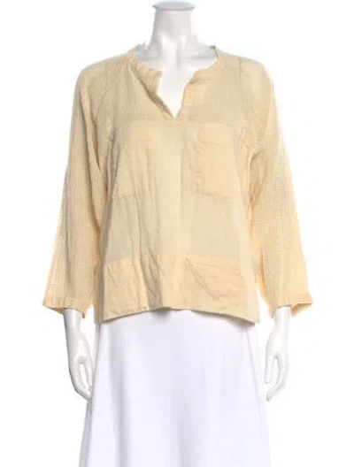 Pre-owned Isabel Marant Crew Neck Three-quarter Sleeve Top In Neutral