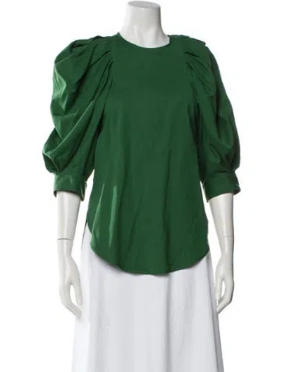 Pre-owned Isabel Marant Crew Neck Three-quarter Sleeve Top W/ Tags In Green