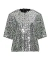 Isabel Marant Crew Neck Top In Silver