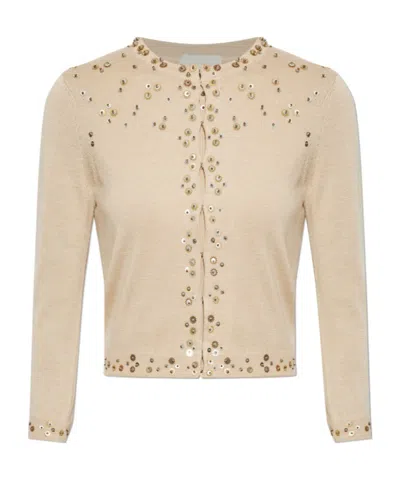 Isabel Marant Crew-neck Cardigan In Brown