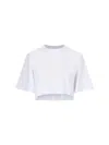 Isabel Marant Zaely Cropped Cotton Jersey T-shirt In White