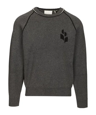 Isabel Marant Serek Logo-detail Sweatshirt In Gray