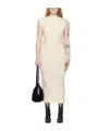 ISABEL MARANT ISABEL MARANT CRINKLED ASYMMETRIC MIDI JERSEY DRESS