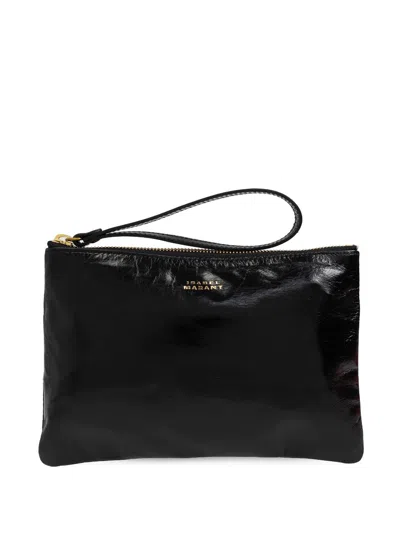 Isabel Marant Mino Zipped Clutch Bag In Black