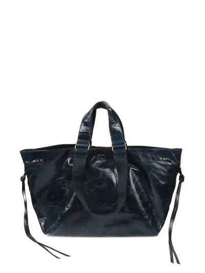 Isabel Marant Wardy Leather Shopper Tote In Green