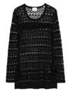 Isabel Marant Crochet Bell-sleeve Top In Black