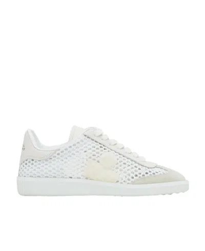 Isabel Marant Crochet-knit Panelled Low-top Sneakers In White
