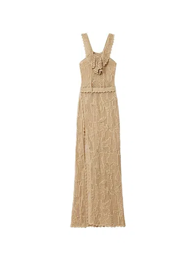 Isabel Marant Crochet Long Dress In Neutral