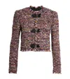 Isabel Marant Gradilia Cropped Wool-blend Jacket In Purple