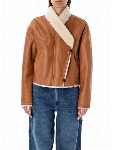 ISABEL MARANT CROPPED JACKET IN SMOOTH LAMBSKIN