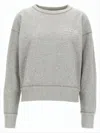 Isabel Marant Cropped Long-sleeve Sweatshirt With Ribbed Cuffs In Gray