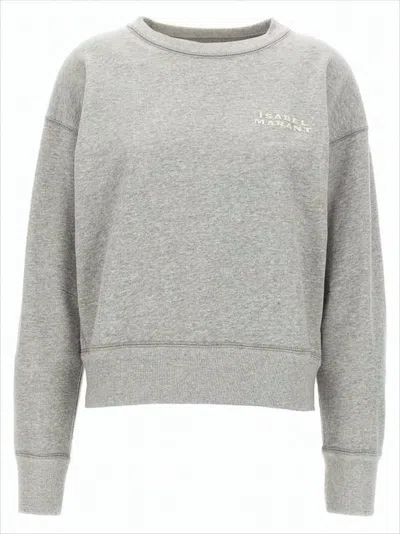 ISABEL MARANT CROPPED LONG-SLEEVE SWEATSHIRT WITH RIBBED CUFFS