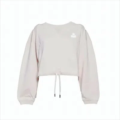 Isabel Marant Cropped Long-sleeve Top With Relaxed Fit In Gray