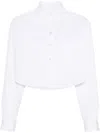 Isabel Marant Fleora Cropped Cotton-poplin Shirt In White