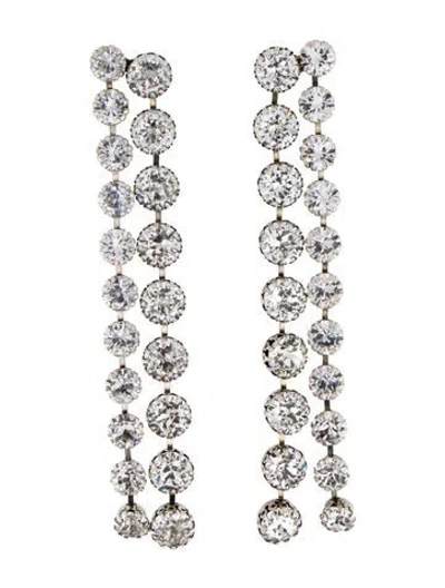 Pre-owned Isabel Marant Crystal "a Wild Shore" Drop Earrings In Transparent