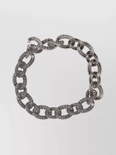 Isabel Marant Crystal Chain Link Necklace In Metallic