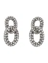 Isabel Marant Funky Ring Crystal-embellished Earrings In Gray
